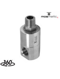 MOSMATIC "DGEI" ENLACE GIRATORIO 90°- 1"1/4 H- 1"1/4 M INOX.