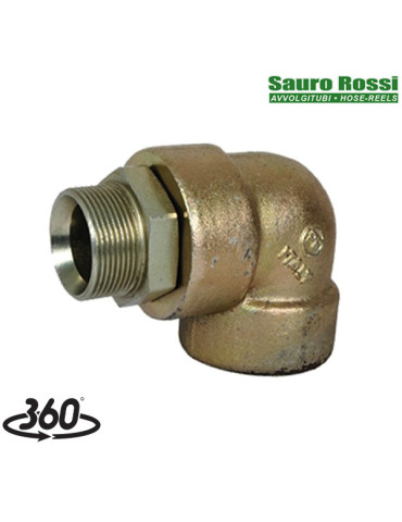 ENLACE GIRATORIO 90°- 1"1/4 H- 1"1/4 M ACERO ZN.