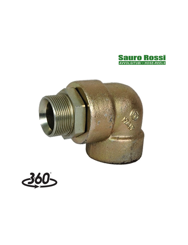 ENLACE GIRATORIO 90°- 1"1/2 H- 1"1/2 M ACERO ZN.