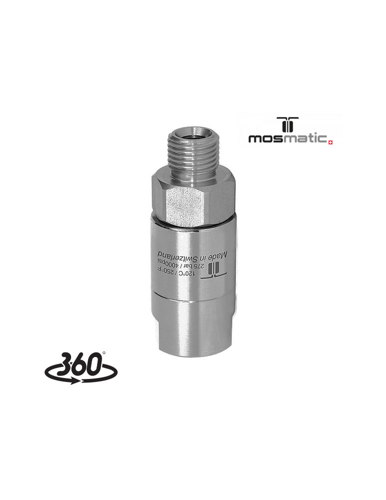 MOSMATIC "DGS" ENLACE GIRATORIO- 1/4"H- 1/4"M INOX.