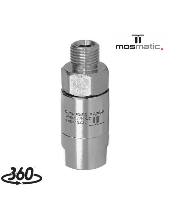 MOSMATIC "DGS" ENLACE GIRATORIO- 1/4"H- 1/4"M INOX.