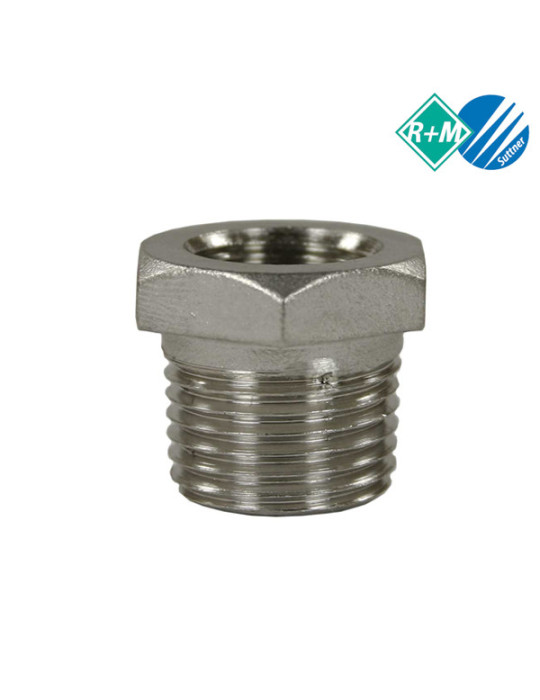 RACOR REDUCTOR 1/4"H-3/8"M INOX.