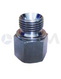 UNION REDUCTORA ACERO CROMADO BSP (60°) E. 1/2"M-S. 3/8"H PRESION MAXIMA 250 BAR.