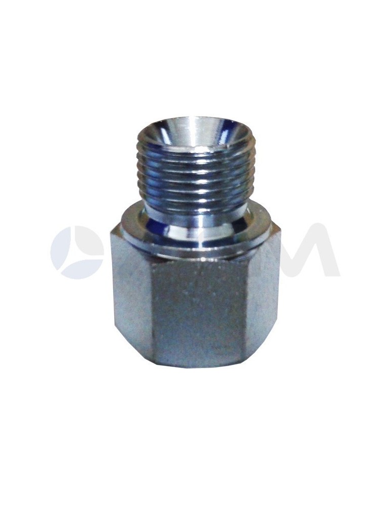 UNION HEXAGONAL ACERO CROMADO E. 3/8"H-S. BSP 60° 3/8"M 250B.