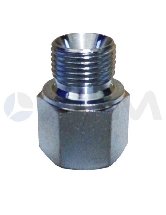 UNION HEXAGONAL ACERO CROMADO E. 3/8"H-S. BSP 60° 3/8"M 250B.