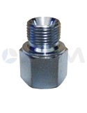 UNION HEXAGONAL ACERO CROMADO E. 3/8"H-S. BSP 60° 3/8"M 250B.