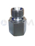 UNION HEXAGONAL ACERO CROMADO E. 1/2"H-S. BSP 60° 1/2"M 250B.