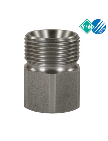 PARTE "M" ENCHUFE RÁPIDO FIJO M22" M - 1/4" H INOX.