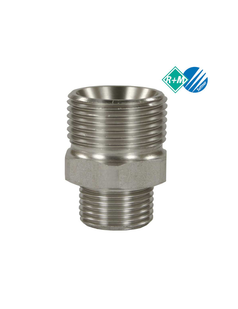 PARTE "M" ENCHUFE RÁPIDO FIJO M22" M - 3/8" M INOX.