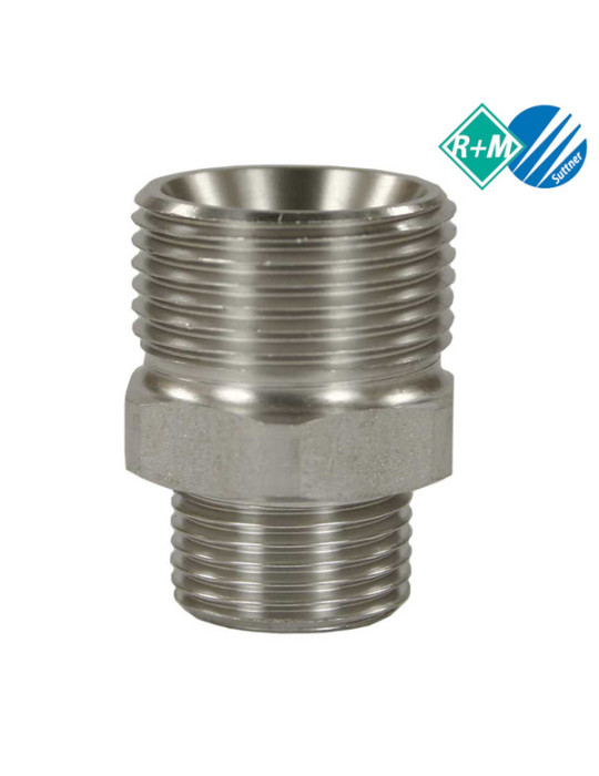 PARTE "M" ENCHUFE RÁPIDO FIJO M22" M - 3/8" M INOX.