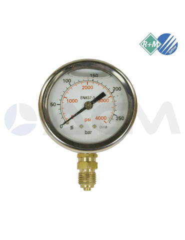 54890 MANÓMETRO GLICERINA 0-25 BAR-Ø63-1/4"M.