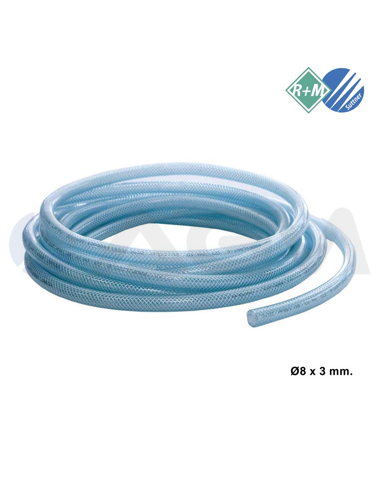 30650 MANGUERA TRANSPARENTE FIBRA SINTÉTICA Ø8x3.