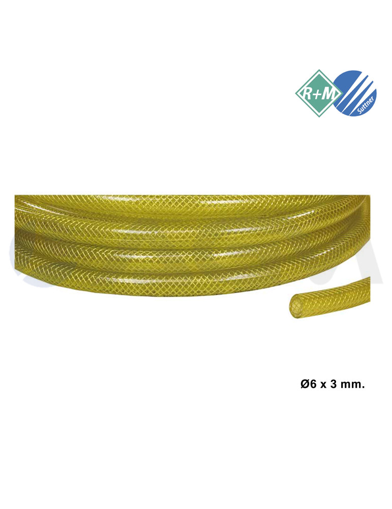 080000300 MANGUERA AMARILLA FIBRA SINTÉTICA Ø6x3.