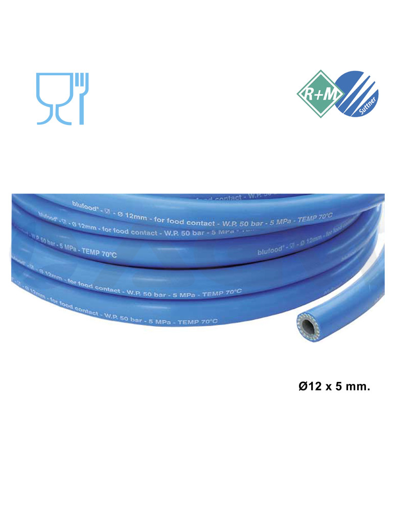 30370 MANGUERA "BLUFOOD" Ø12 x 5mm.