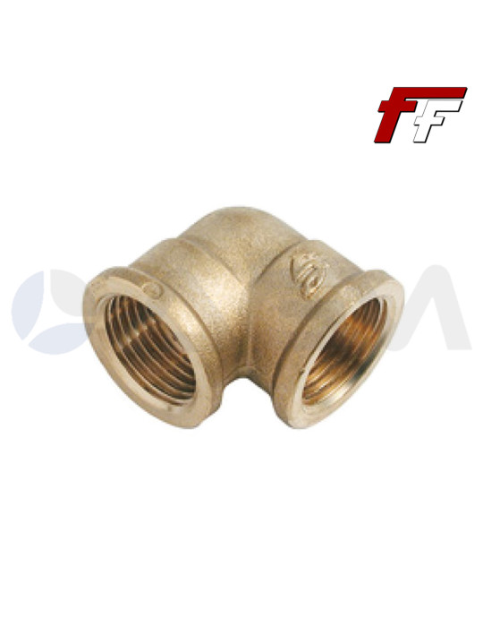 CODO REFORZADO 3/4" H-H LATÓN BAJA PRESIÓN.