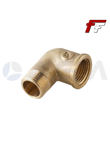 CODO 3/4" H- 3/4" M LATÓN BAJA PRESIÓN.