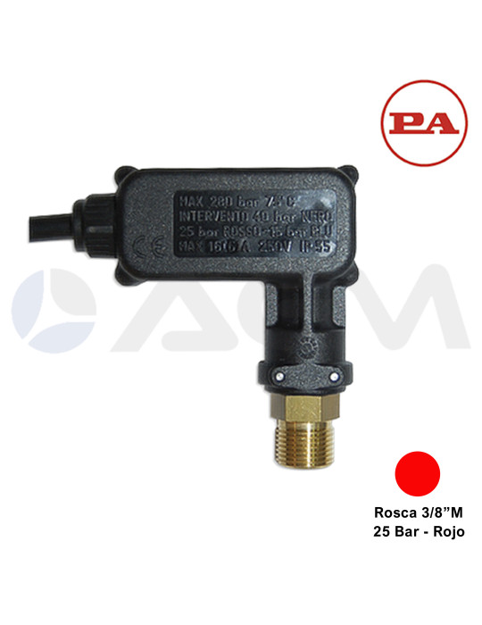29.0040.15 PR16 PRESOSTATO-3/8"M-25 BAR (ROJO).
