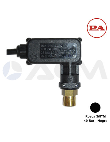29.0040.00 PR16 PRESOSTATO-3/8"M-40 BAR (NEGRO).
