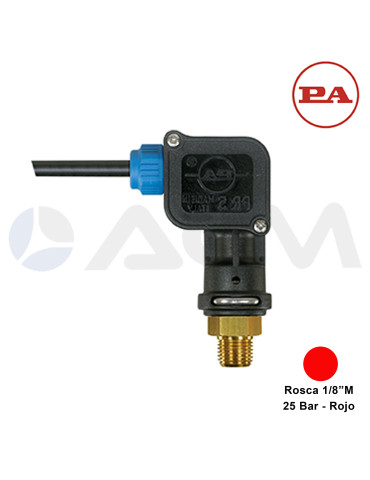 29.0080.18 PR5 PRESOSTATO-1/8"M-25 BAR (ROJO).