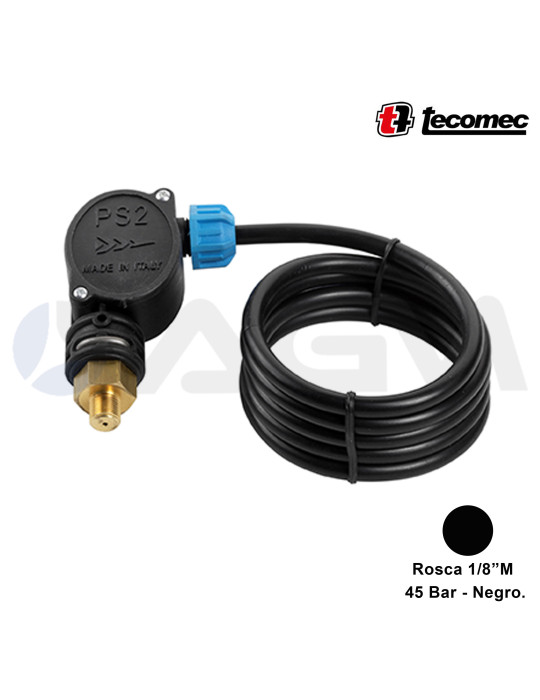 PS2 PRESOSTATO-1/8"M-45 BAR (NEGRO).