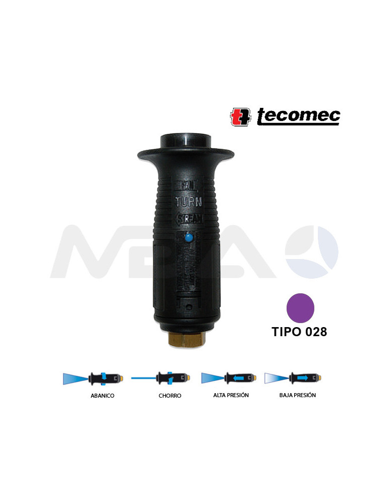 T10P BOQUILLA ÁNGULO VARIABLE TIPO 028 -LILA.