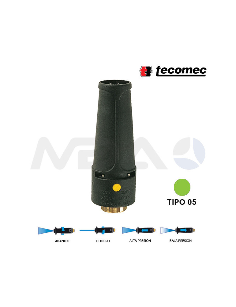 IDROJET 1 BOQUILLA ÁNGULO VARIABLE TIPO 05-VERDE.