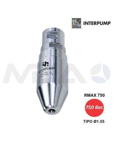 INTERPUMP RMAX750N TIPO Ø1.55 BOQUILLA TURBO 750 BAR.