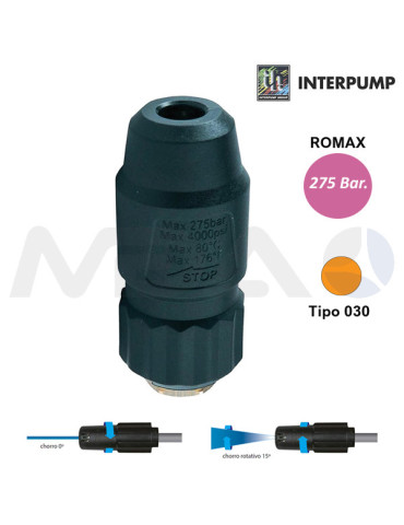 INTERPUMP ROMAX 230 TIPO 030 BOQUILLA TURBO-REGULABLE.