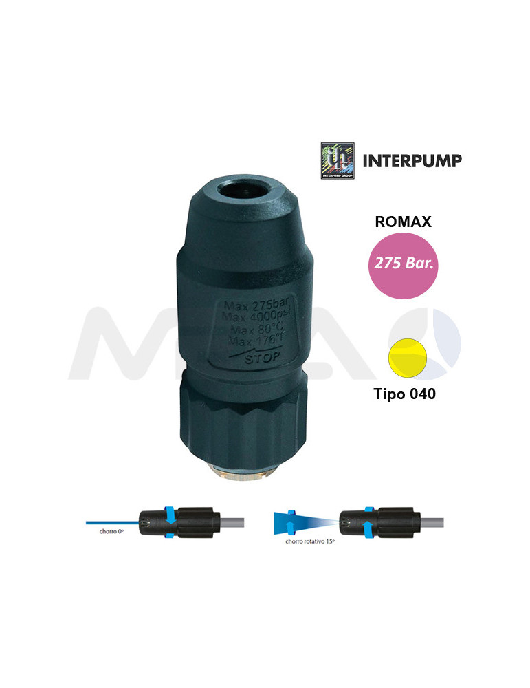INTERPUMP ROMAX 240 TIPO 040 BOQUILLA TURBO-REGULABLE.