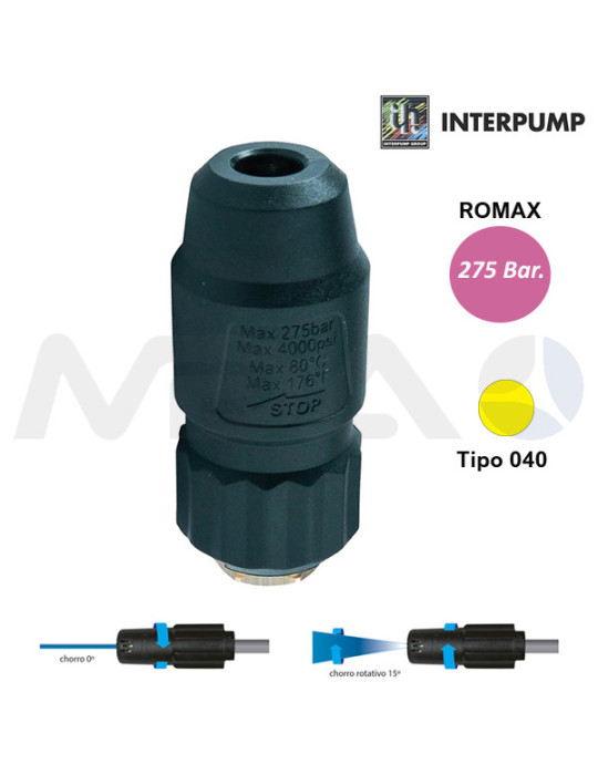 INTERPUMP ROMAX 240 TIPO 040 BOQUILLA TURBO-REGULABLE.