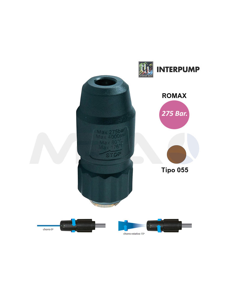 INTERPUMP ROMAX 255 TIPO 055 BOQUILLA TURBO-REGULABLE.