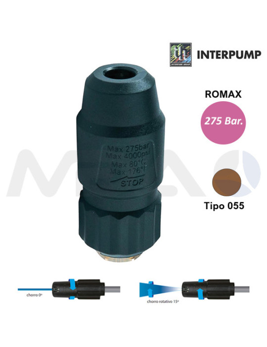 INTERPUMP ROMAX 255 TIPO 055 BOQUILLA TURBO-REGULABLE.