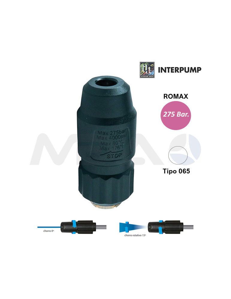 INTERPUMP ROMAX 265 TIPO 065 BOQUILLA TURBO-REGULABLE.