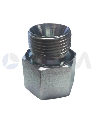 UNION REDUCTORA ACERO CROMADO BSP (60°) E. 3/4"M-S. 1/2"H PRESION MAXIMA 250 BAR.