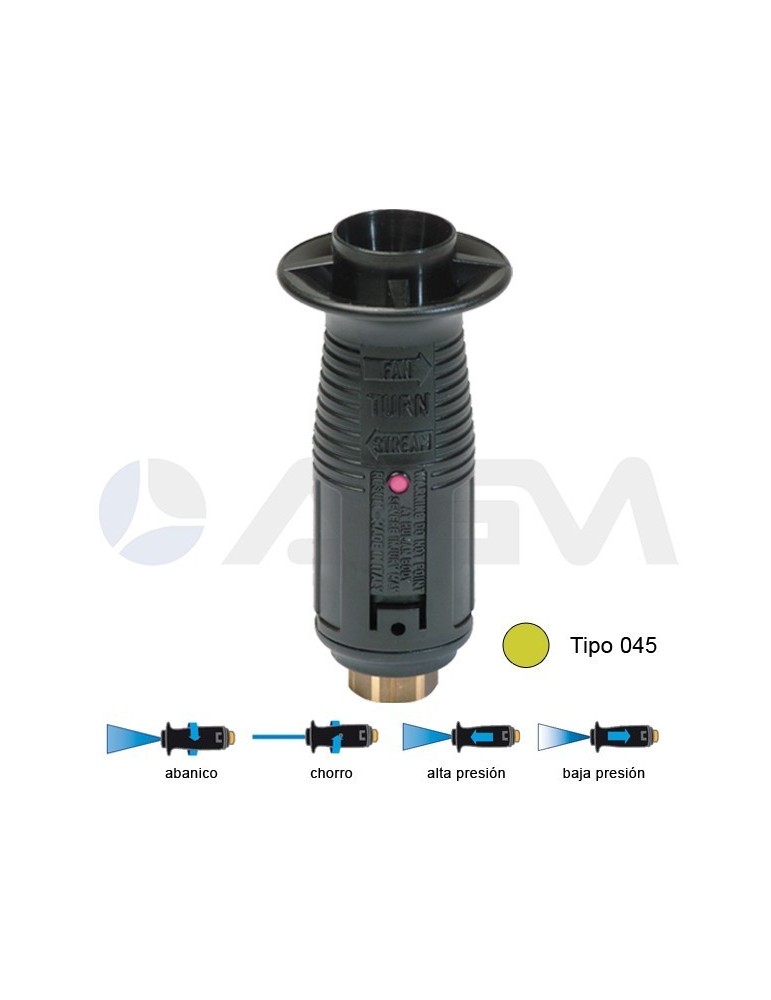 T10P BOQUILLA ÁNGULO VARIABLE TIPO 045 -AMARILLO OSCURO.