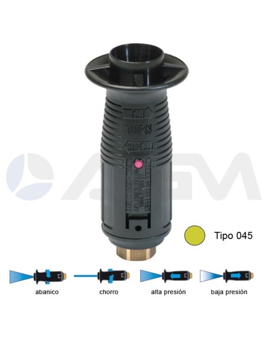 T10P BOQUILLA ÁNGULO VARIABLE TIPO 045 -AMARILLO OSCURO.