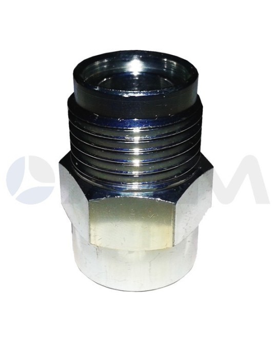 ENCHUFE RAPIDO FIJO "MVG 06" "B" DE LATON CINCADO G. 1/2"M-G. 3/8"H