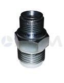 ENCHUFE RAPIDO FIJO "MVG 08" "B" DE LATON CINCADO G. 1/2"M-G. 3/8"M